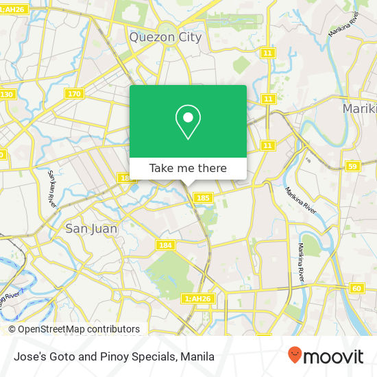 Jose's Goto and Pinoy Specials map