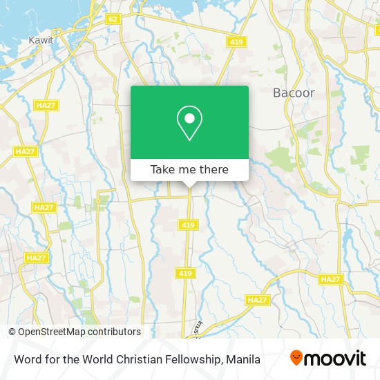 Word for the World Christian Fellowship map