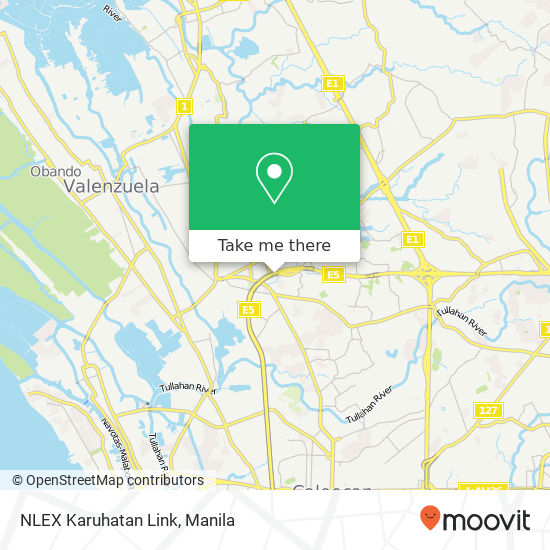 NLEX Karuhatan Link map
