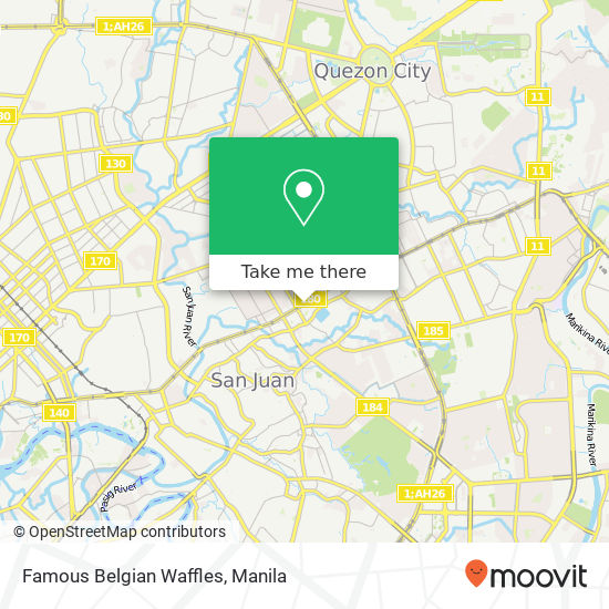 Famous Belgian Waffles map