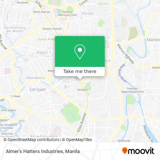 Almer's Hatters Industries map