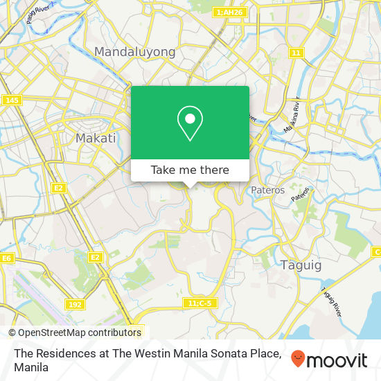 The Residences at The Westin Manila Sonata Place map