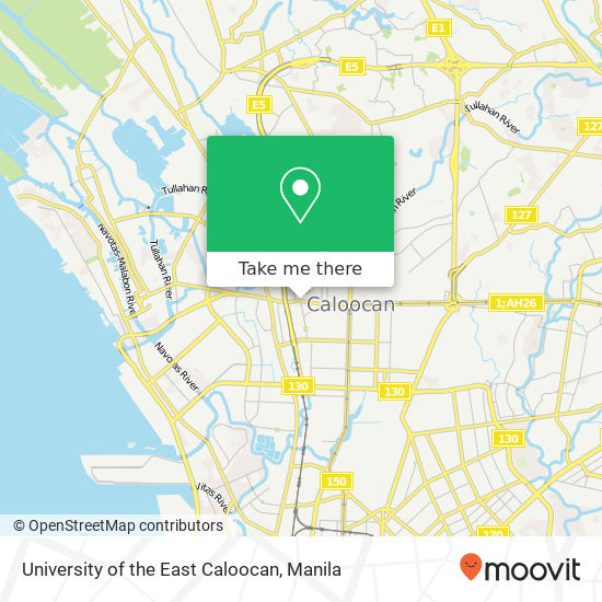 University of the East Caloocan map