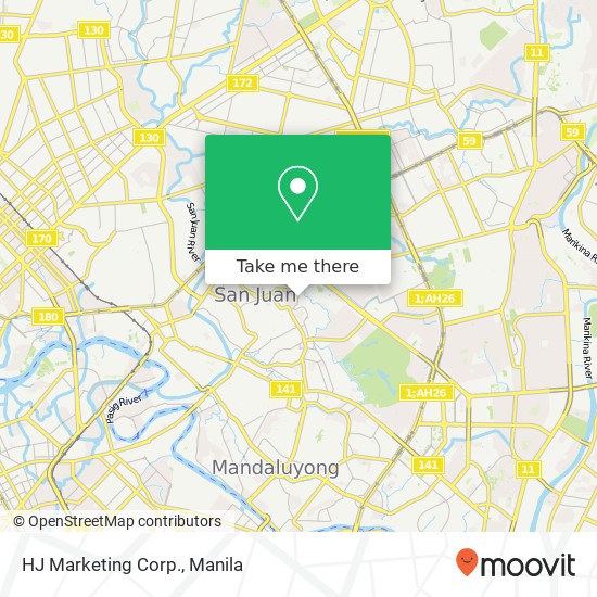 HJ Marketing Corp. map