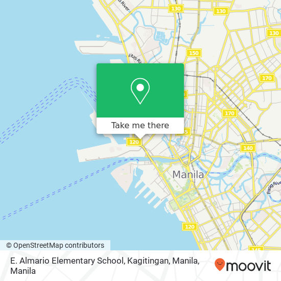 E. Almario Elementary School, Kagitingan, Manila map