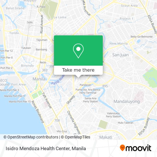 Isidro Mendoza Health Center map