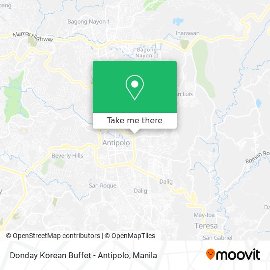 Donday Korean Buffet - Antipolo map