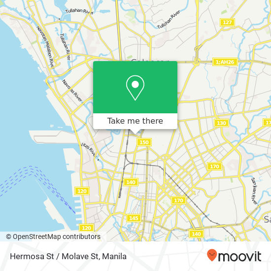 Hermosa St / Molave St map