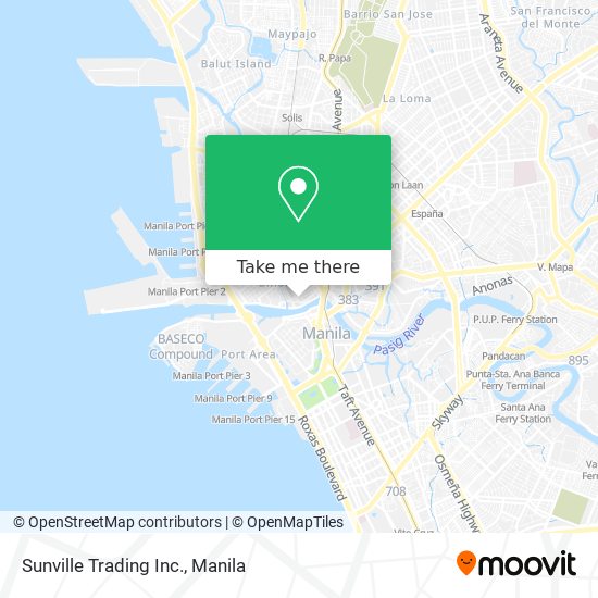 Sunville Trading Inc. map
