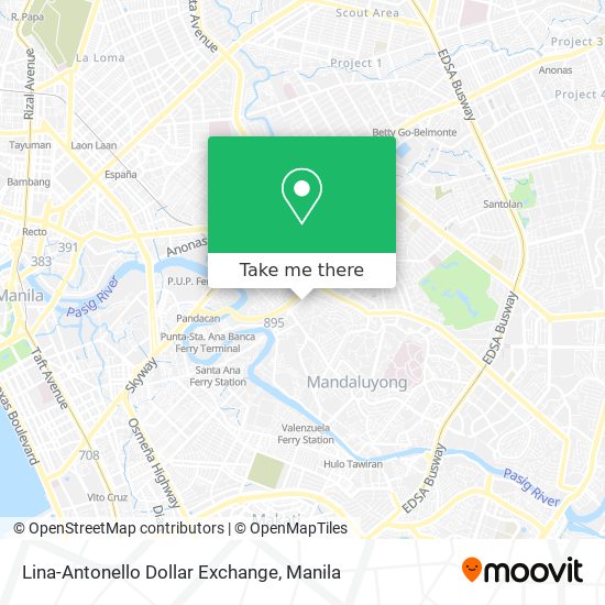 Lina-Antonello Dollar Exchange map