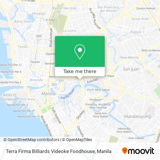 Terra Firma Billiards Videoke Foodhouse map