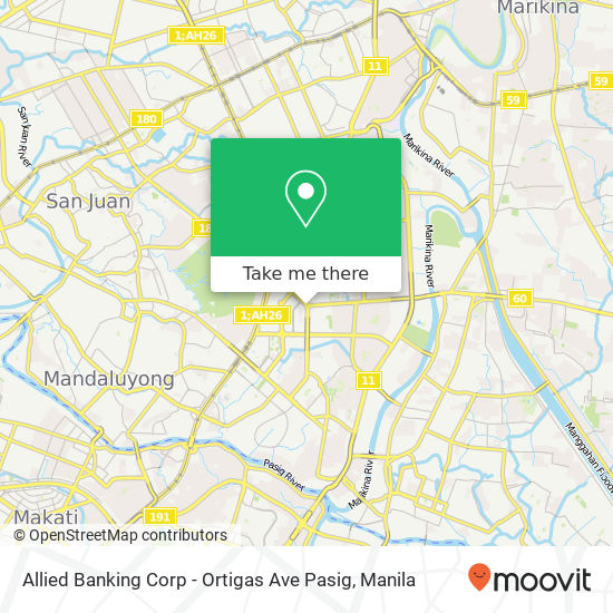 Allied Banking Corp - Ortigas Ave Pasig map