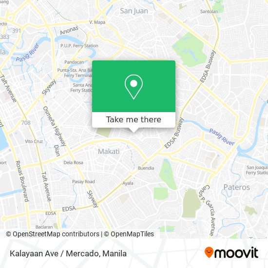 Kalayaan Ave / Mercado map