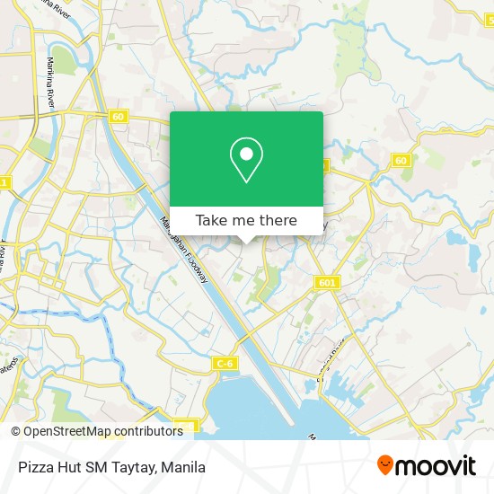 Pizza Hut SM Taytay map