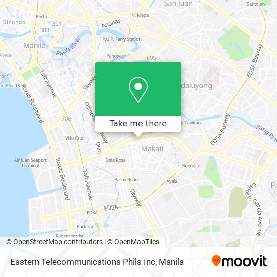 Eastern Telecommunications Phils Inc map