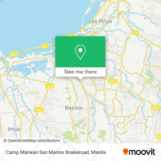 Camp Marwan San Marino Snakeroad map