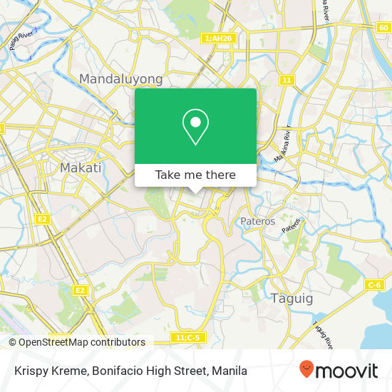 Krispy Kreme, Bonifacio High Street map