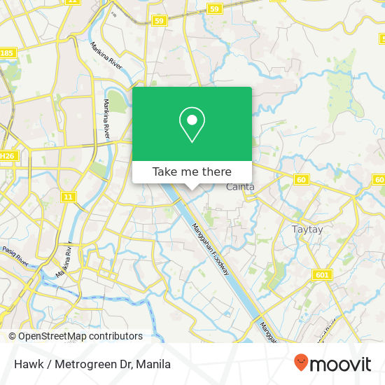 Hawk / Metrogreen Dr map