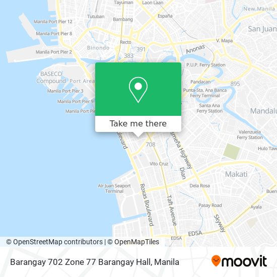 Barangay 702 Zone 77 Barangay Hall map