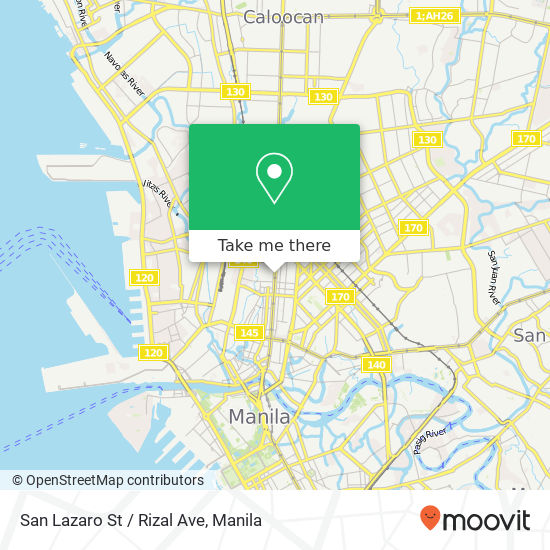 San Lazaro St / Rizal Ave map