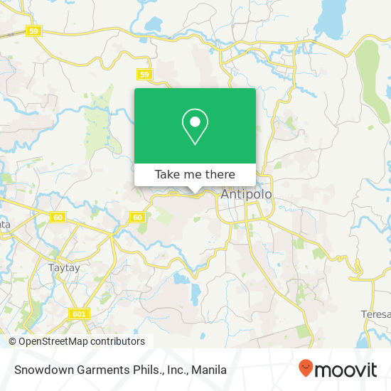 Snowdown Garments Phils., Inc. map