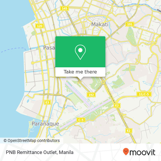 PNB Remittance Outlet map