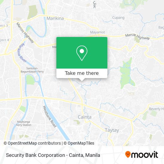 Security Bank Corporation - Cainta map