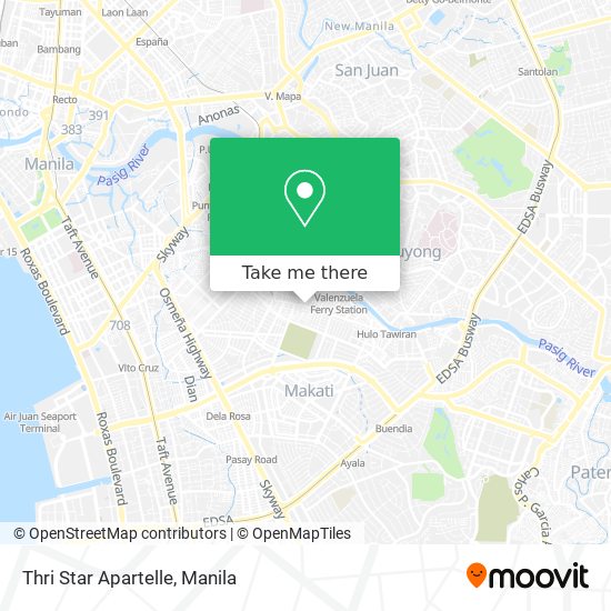 Thri Star Apartelle map