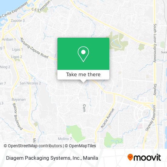 Diagem Packaging Systems, Inc. map