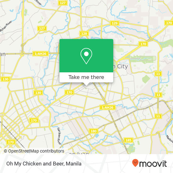 Oh My Chicken and Beer map