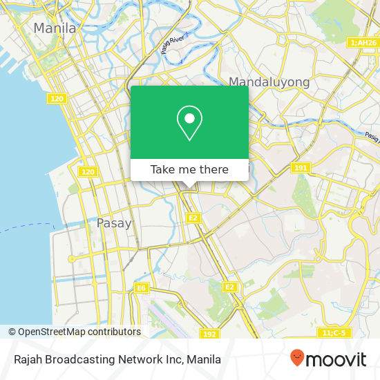 Rajah Broadcasting Network Inc map