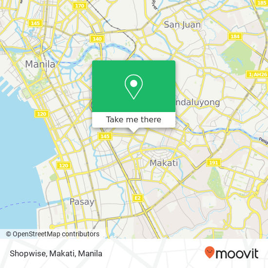 Shopwise, Makati map