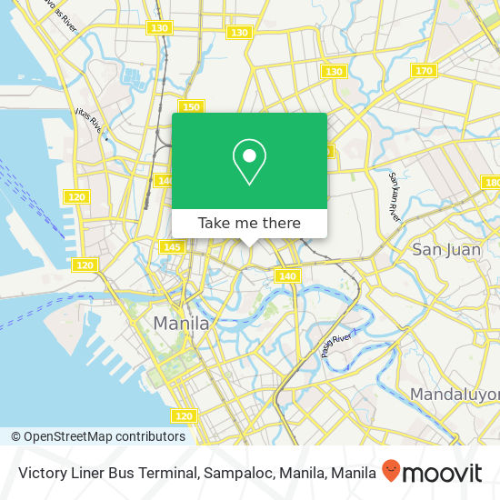 Victory Liner Bus Terminal, Sampaloc, Manila map