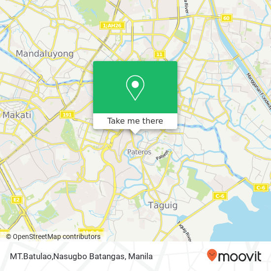 MT.Batulao,Nasugbo Batangas map