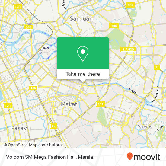 Volcom SM Mega Fashion Hall map