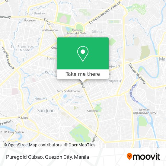 Puregold Cubao, Quezon City map