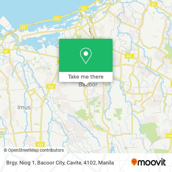 Brgy. Niog 1, Bacoor City, Cavite, 4102 map