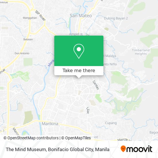 The Mind Museum, Bonifacio Global City map