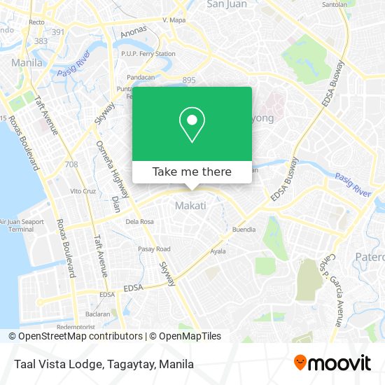 Taal Vista Lodge, Tagaytay map