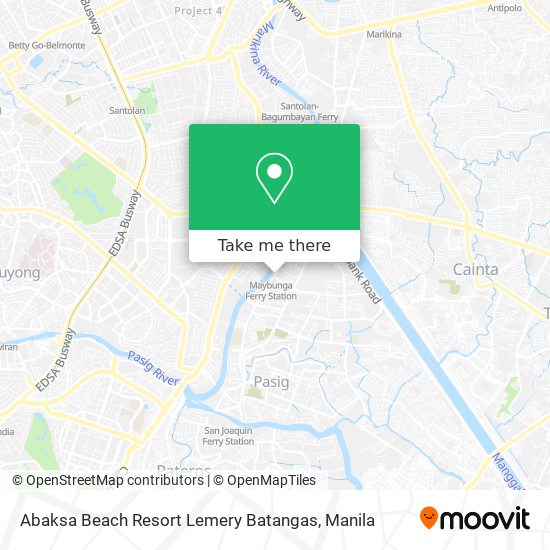 Abaksa Beach Resort Lemery Batangas map