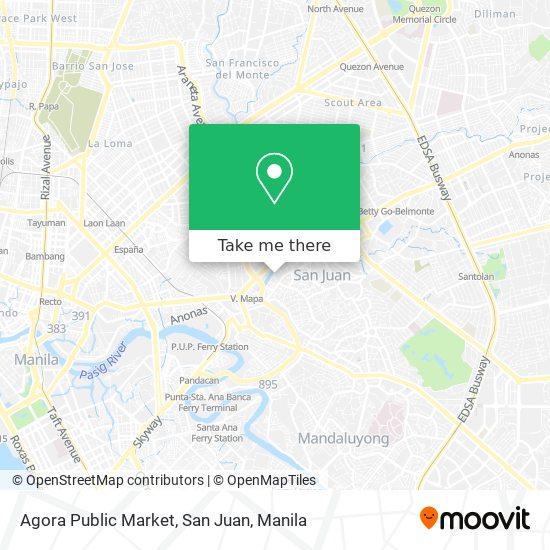 Agora Public Market, San Juan map
