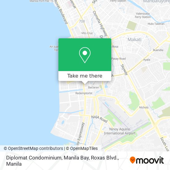 Diplomat Condominium, Manila Bay, Roxas Blvd. map