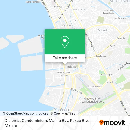 Diplomat Condominium, Manila Bay, Roxas Blvd. map