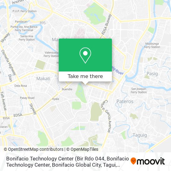 Bonifacio Technology Center map