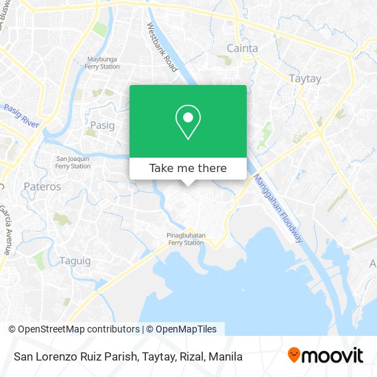 San Lorenzo Ruiz Parish, Taytay, Rizal map