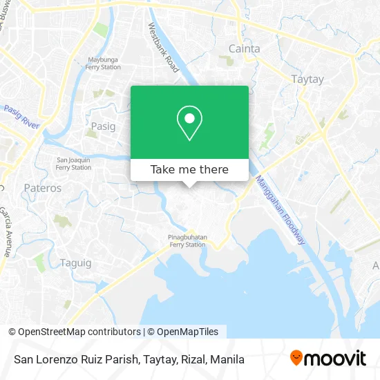 Map Of Taytay Rizal How To Get To San Lorenzo Ruiz Parish, Taytay, Rizal By Bus Or Train?