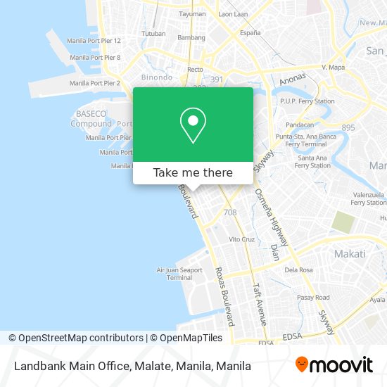 Landbank Main Office, Malate, Manila map