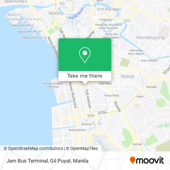 Jam Bus Terminal, Gil Puyat map
