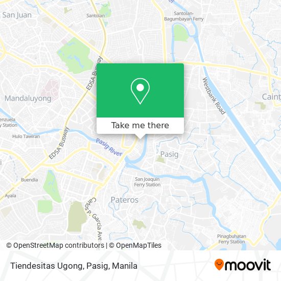 Tiendesitas Ugong, Pasig map