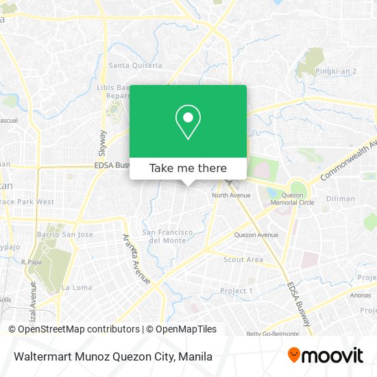 Waltermart Munoz Quezon City map
